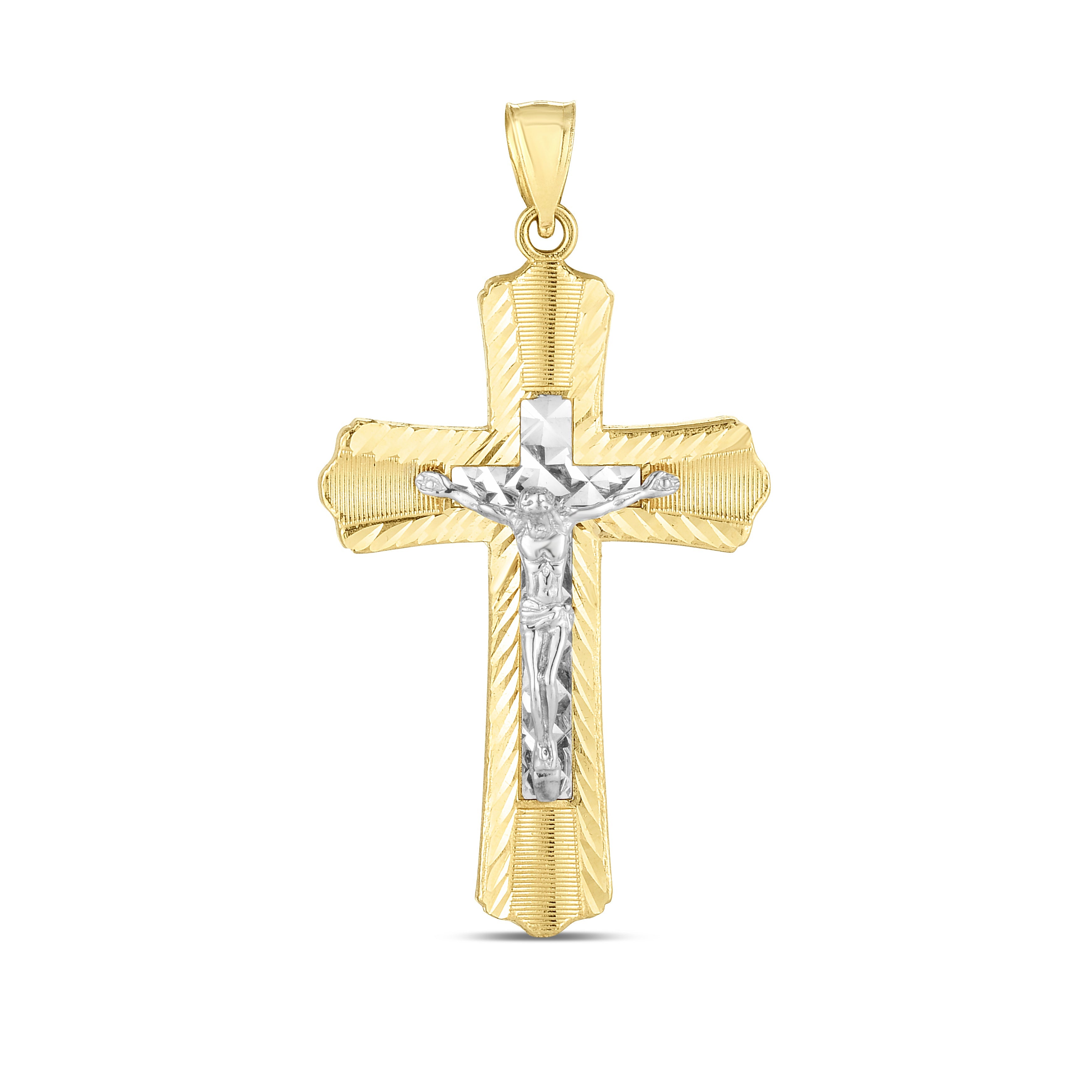 Parkplace Jewelers 14k-two-tone-cross-pendant-tpd3748