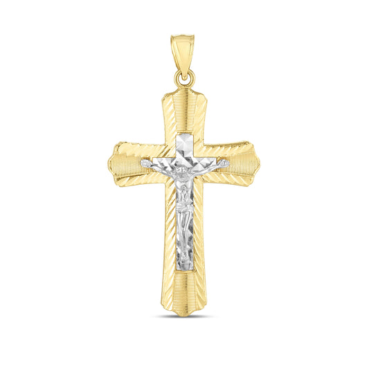 Parkplace Jewelers 14k-two-tone-cross-pendant-tpd3748