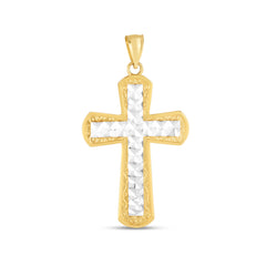 Parkplace Jewelers 14k-two-tone-cross-pendant-tpd3756