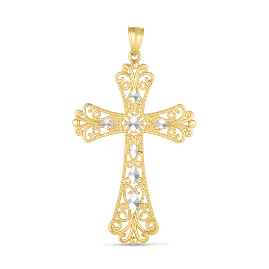 Parkplace Jewelers 14k-two-tone-cross-pendant-tpd3758