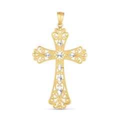 Parkplace Jewelers 14k-two-tone-cross-pendant-tpd3758