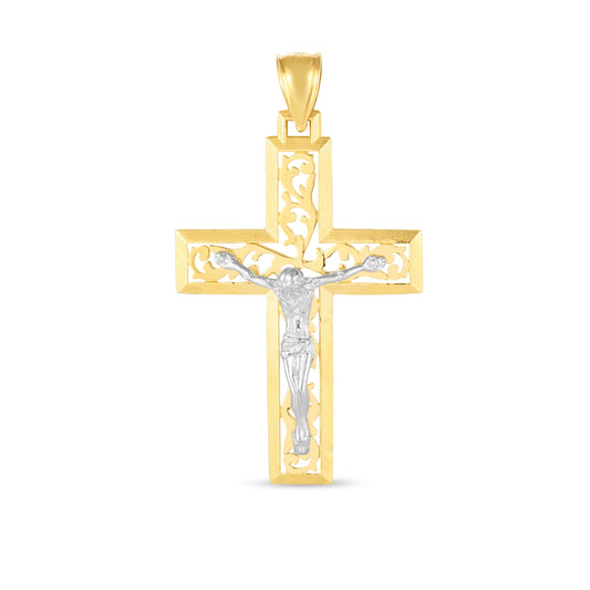 Parkplace Jewelers 14k-two-tone-cross-pendant-tpd3759
