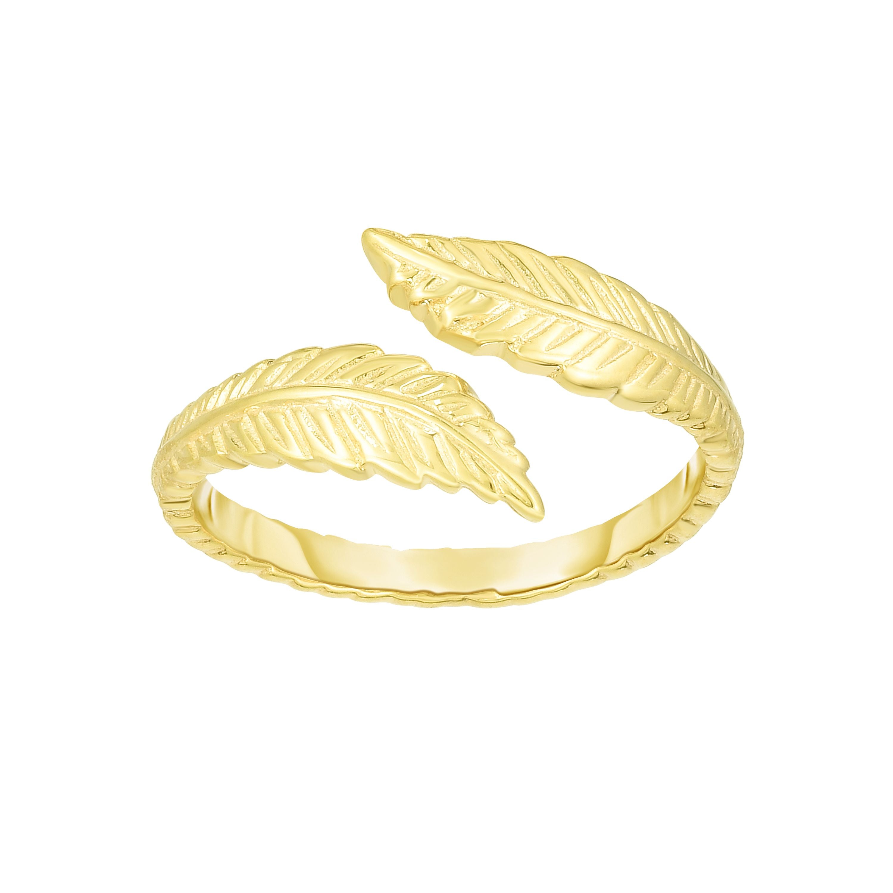Parkplace Jewelers 14k-gold-feather-bypass-toe-ring-tr706