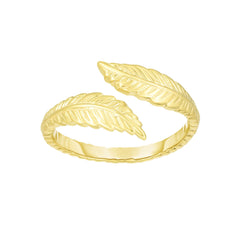 Parkplace Jewelers 14k-gold-feather-bypass-toe-ring-tr706
