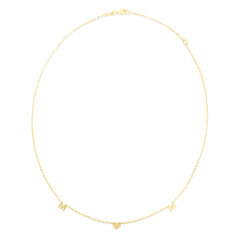 Two-tone Gold Polished Love Themed Necklace