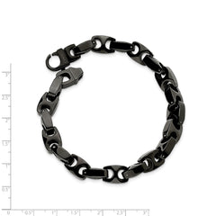 Chisel Tungsten Polished Black IP-plated 9 inch Bracelet TUB119-9.5