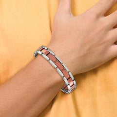Chisel Tungsten Polished Brown IP-plated 8.5 inch Bracelet TUB130-8.5