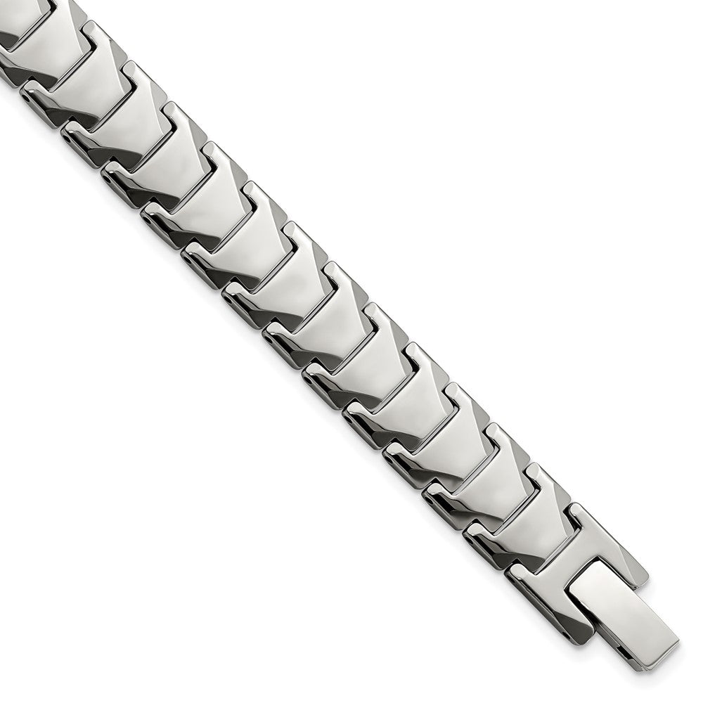 Chisel Tungsten Polished 9 inch Bracelet TUB132-9