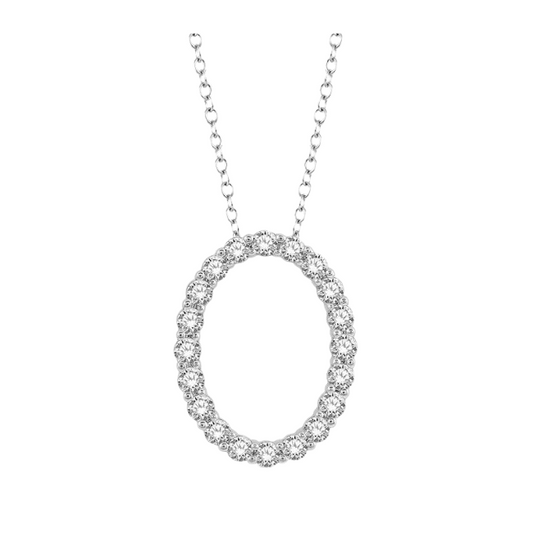 Oval Shape Diamond Pendant