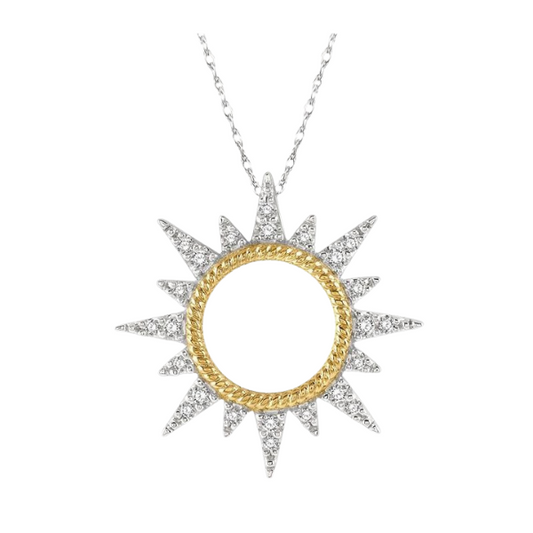 Sunburst Diamond Fashion Pendant