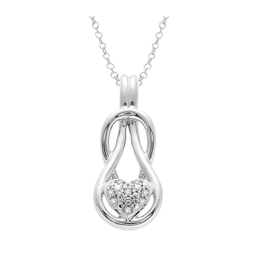 Silver Heart Shape Diamond Fashion Pendant