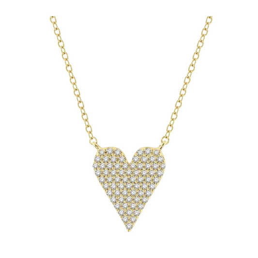 Pave-Set Heart Shape Diamond Pendant