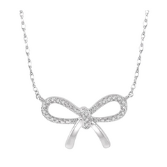 Bow Tie Diamond Fashion Necklace