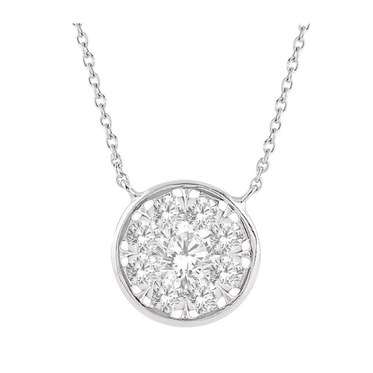 Round Shape Lovebright Essential Diamond Pendant