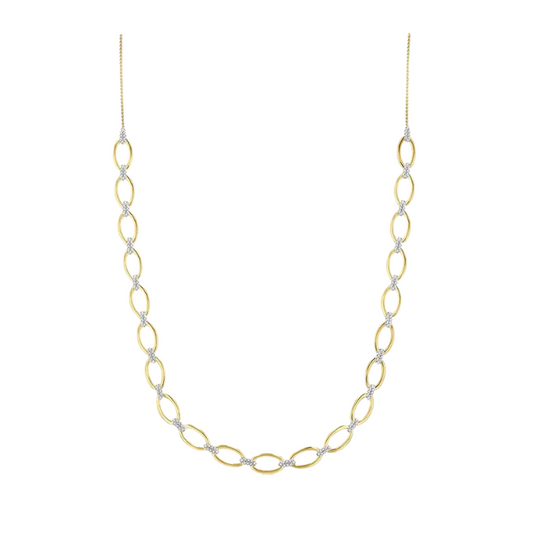 Marquios Shape Link Diamond Fashion Necklace
