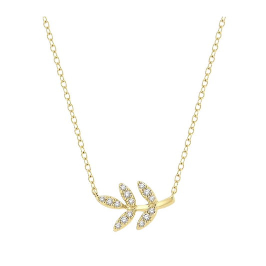 Leaf Petite Diamond Fashion Pendant
