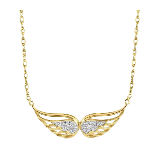 Angel Wings Diamond Necklace