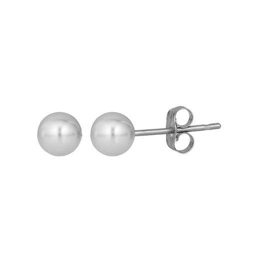 White Gold Polished Gold Pearl Classics Earring