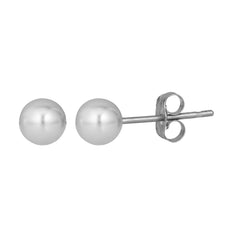 White Gold Polished Gold Pearl Classics Earring