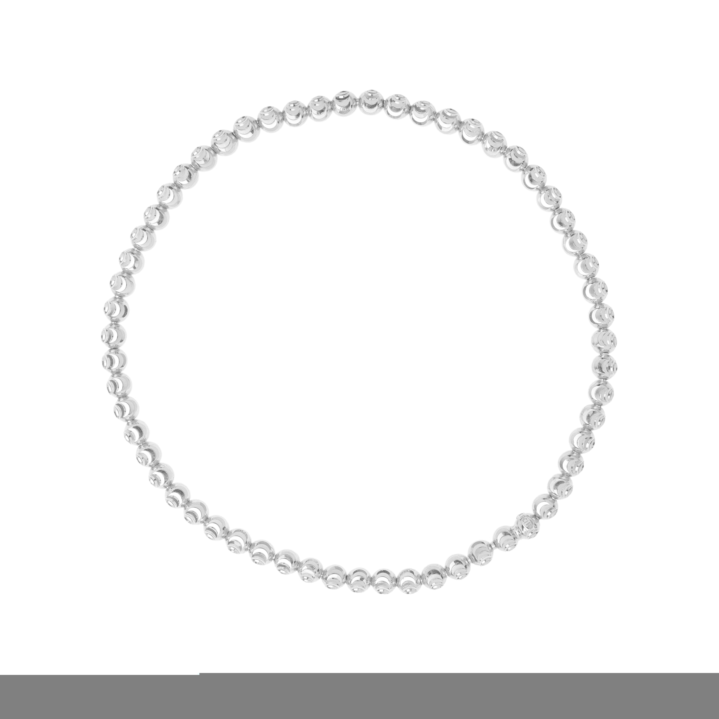 Royal Chain 14K Moon-Cut Bead Stretch Bracelet WC16742