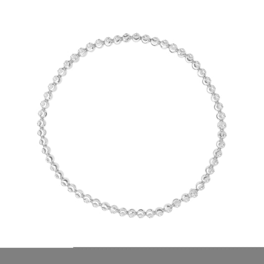 Royal Chain 14K Moon-Cut Bead Stretch Bracelet WC16742