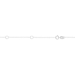 White Gold Polished Double Extendable Piatto Necklace