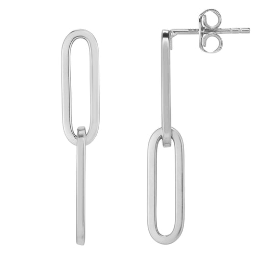 Parkplace Jewelers 14k-gold-two-link-paperclip-drop-earrings-er11278