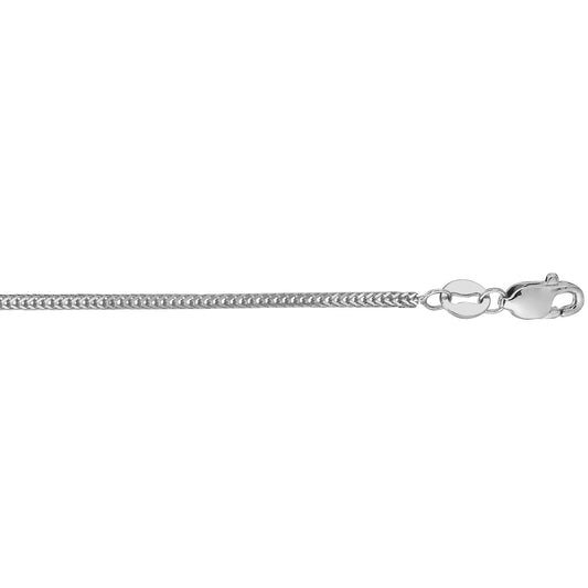 White Gold Polished Foxtail Necklace