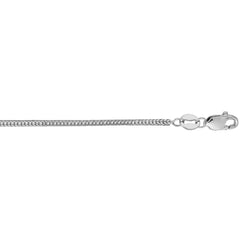 White Gold Polished Foxtail Necklace