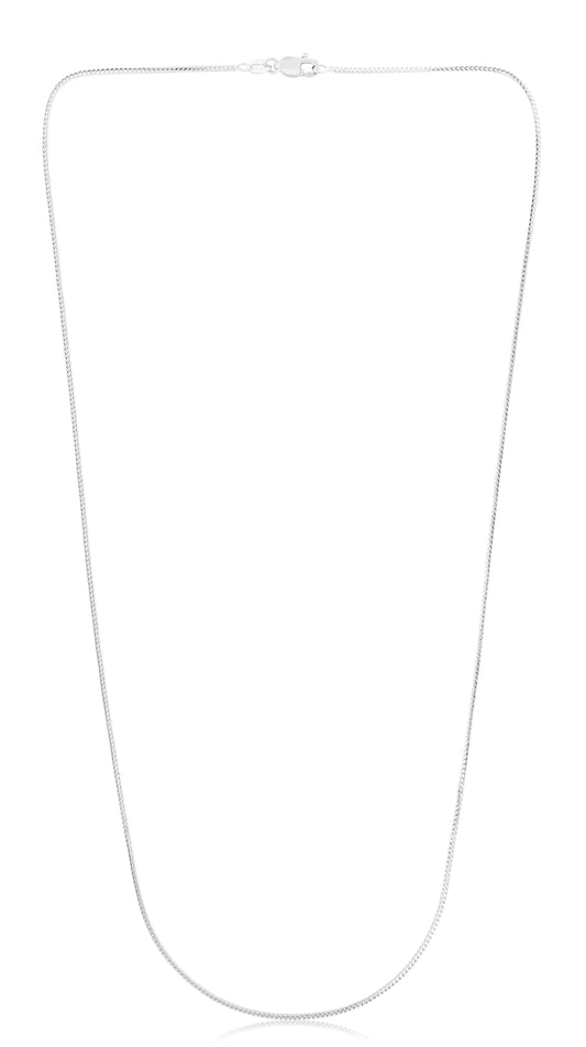 White Gold Polished Franco Necklace