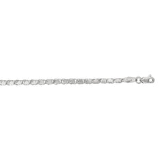 White Gold Polished Heart Bracelet