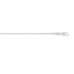 White Gold Polished French Cable Necklace