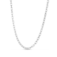 White Gold Polished French Cable Bracelet