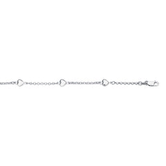 White Gold Polished Layerable Chain Bracelets Anklet
