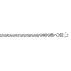 White Gold Diamond Cut/ Textured Fancy Ice Bracelet