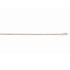 White Gold Diamond Cut/ Textured Carded Machine Rope Necklace
