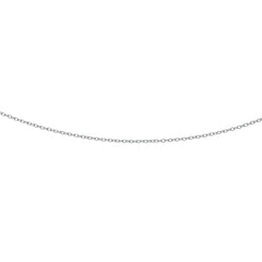 White Gold Diamond Cut/ Textured Textured Oval Cable Necklace