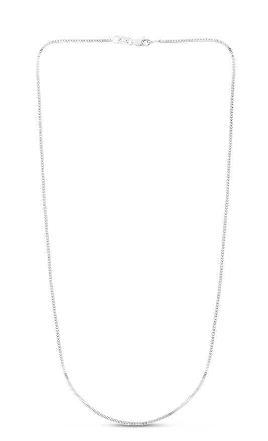White Gold Diamond Cut/ Textured Milano Necklace