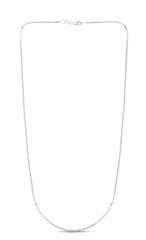 White Gold Diamond Cut/ Textured Milano Necklace