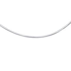 White Gold Polished Classic Omega Necklace