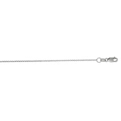 White Gold Diamond Cut/ Textured Diamond Cut Rolo Necklace