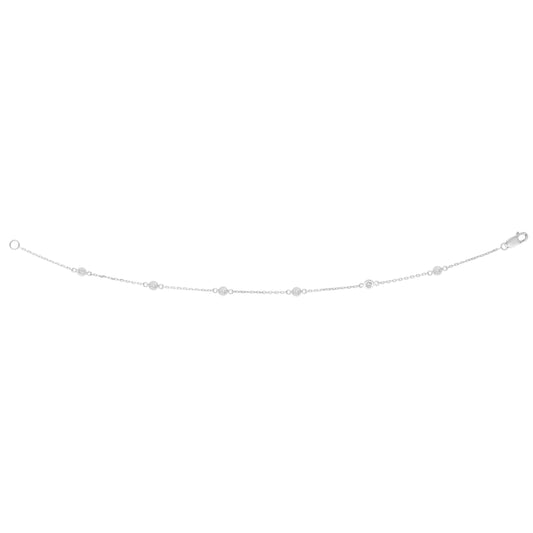 White Gold  Diamonds By The Yard Bracelet