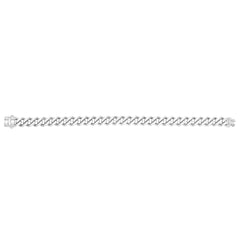 White Gold Polished Modern Lite Miami Cuban Bracelet