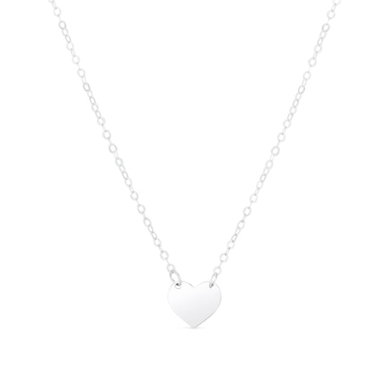 White Gold Polished Mini Pendants Necklace