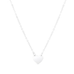 White Gold Polished Mini Pendants Necklace
