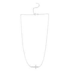 White Gold Polished Religious Fashion Necklace