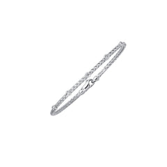 Parkplace Jewelers 14k-gold-15ct-diamond-station-woven-bangle-sta298