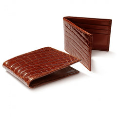 MClip Cognac Alligator Wallet WT-COG-GATR