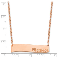 SS/Rose-plated Medium BRADLEY HAND Curved Bar Necklace XNA1073RP