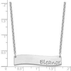 SS/Rhodium-plated Medium BRADLEY HAND Curved Bar Necklace XNA1073SS